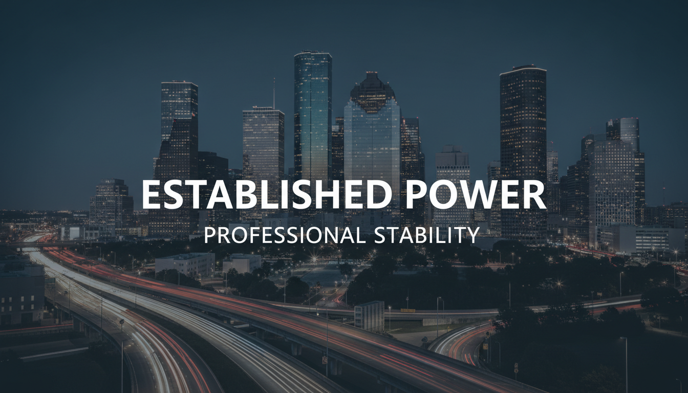 Houston skyline at night